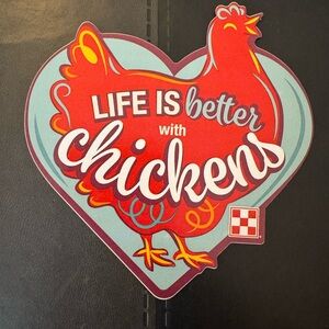 Red Chicken Heart Sticker